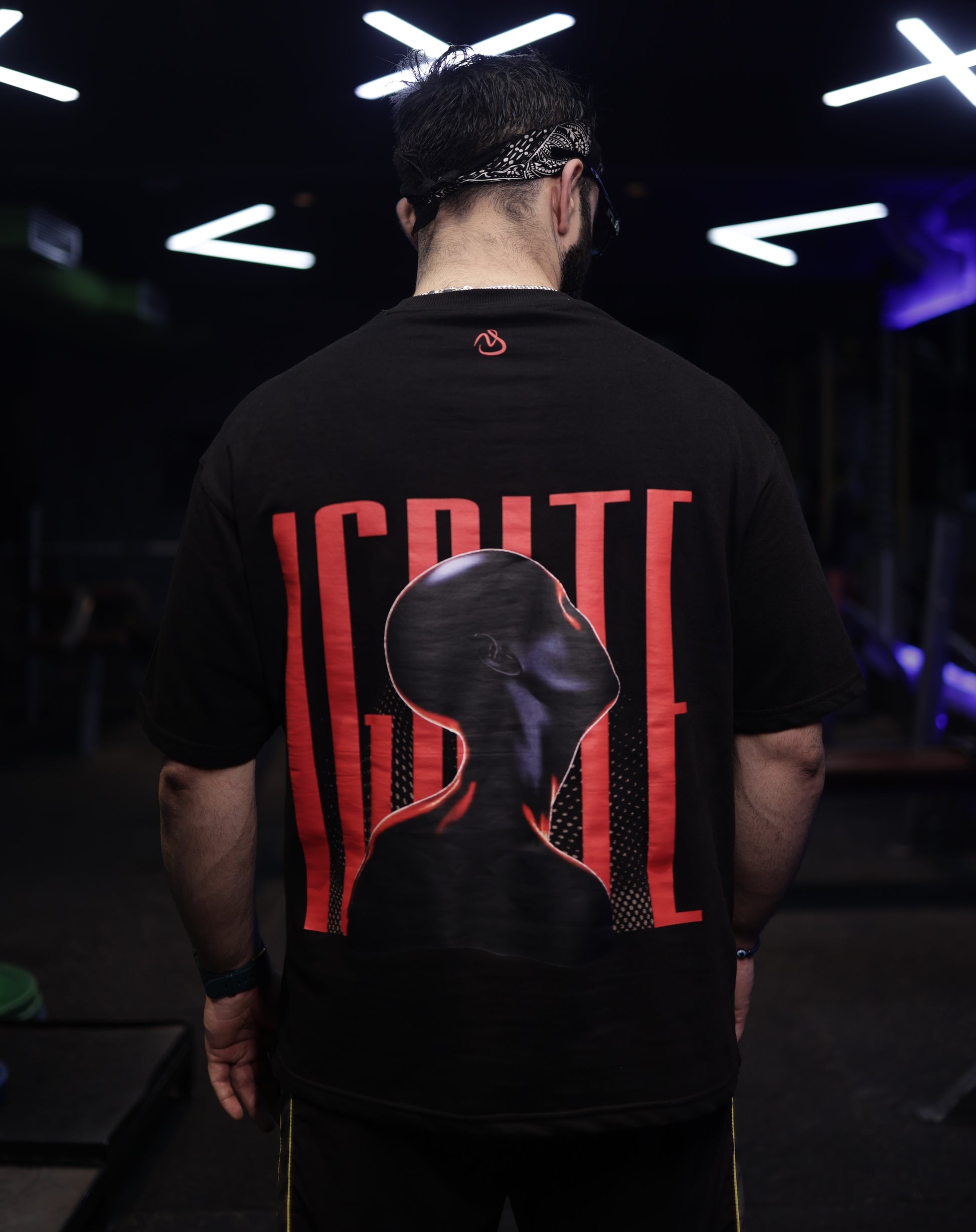 Ignite the Light Within – Oversized Black T-Shirt