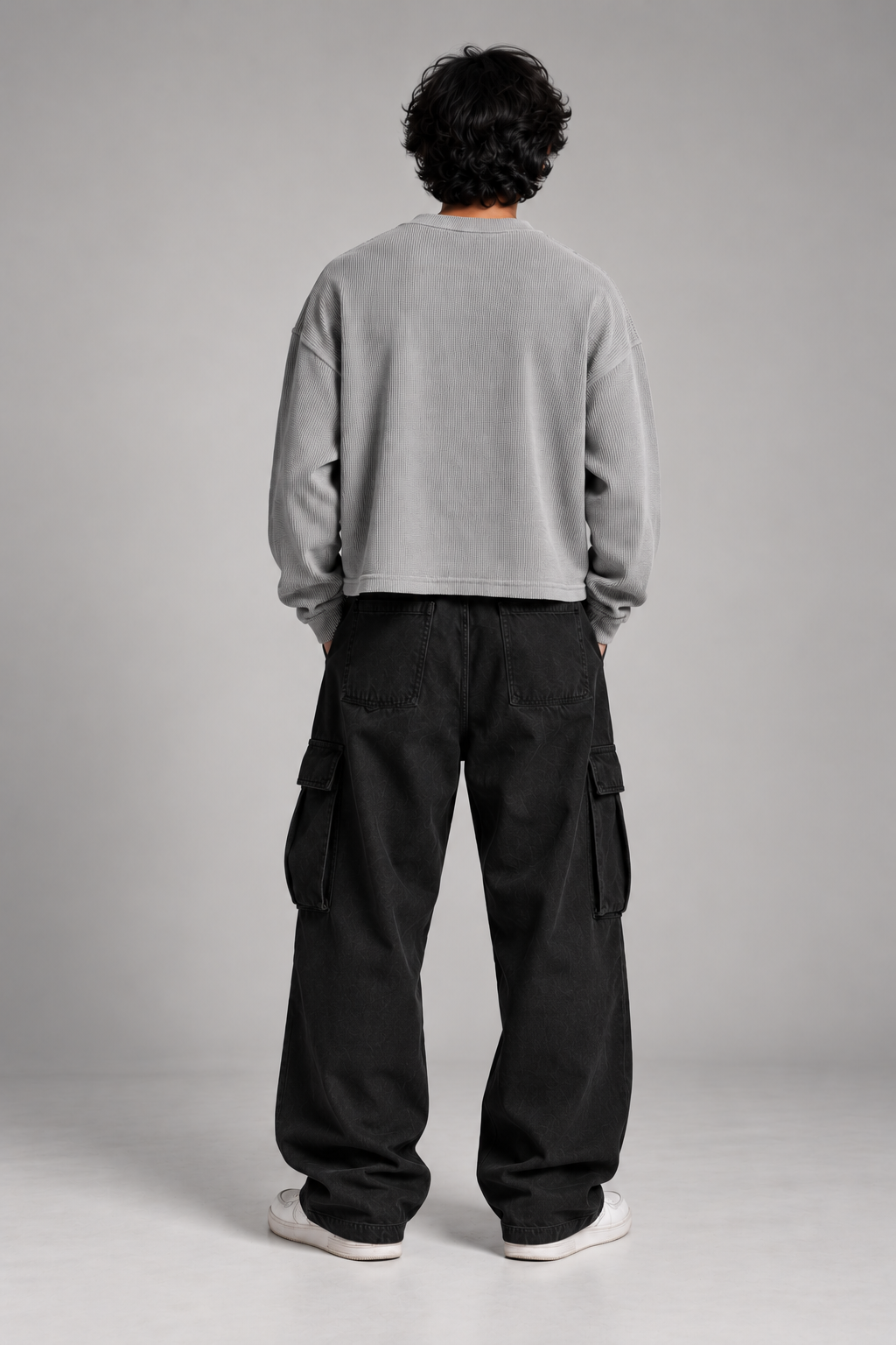 Grey Oversized Boxy Fit T-Shirt for Men | NEVERSEEN