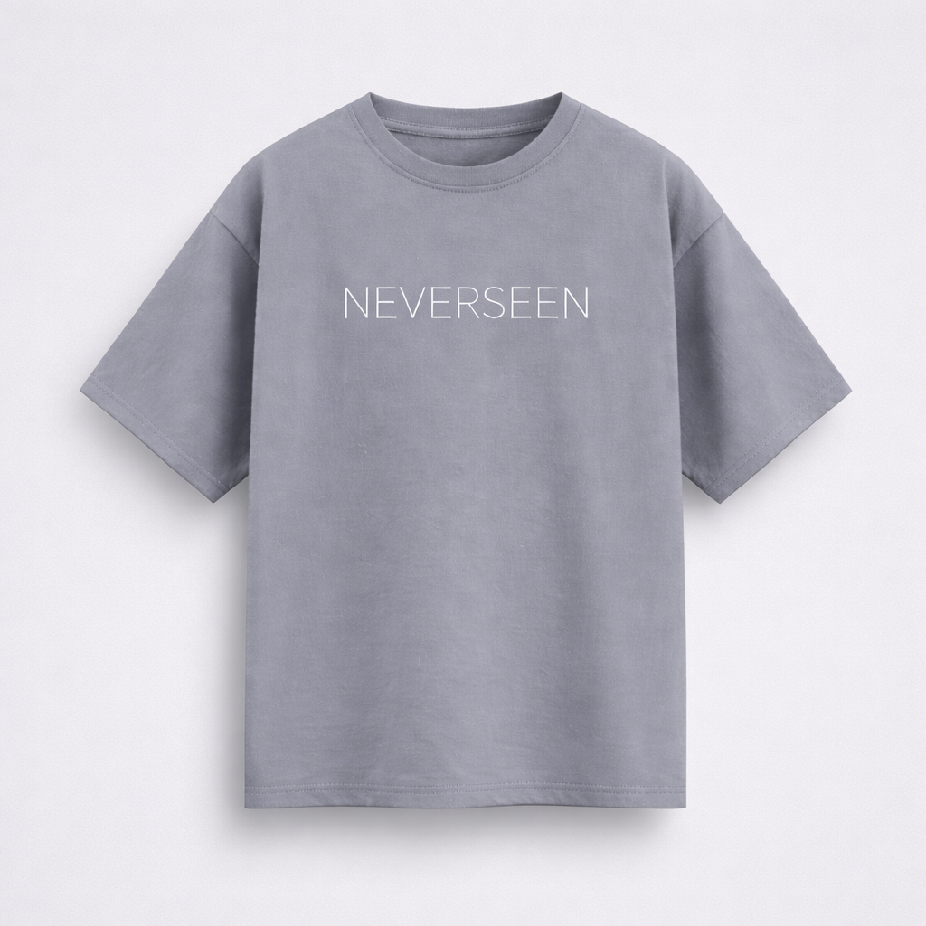Multifaceted Reality – Grey Oversized T-Shirt | NEVERSEEN®