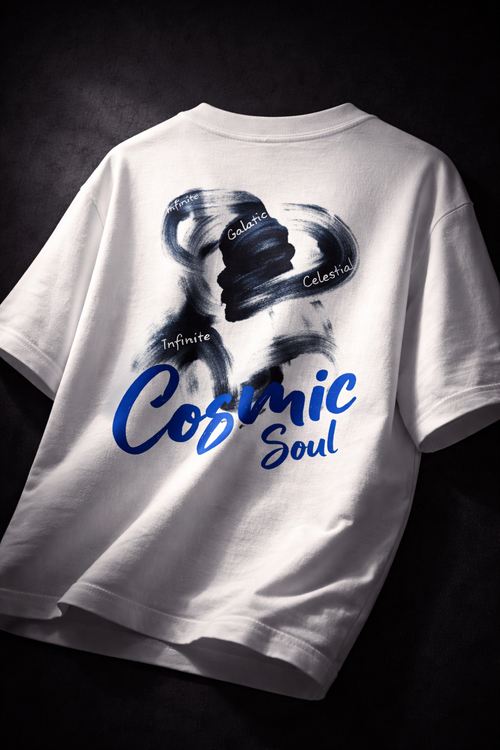 Cosmic Soul – White Oversized T-Shirt | NEVERSEEN®