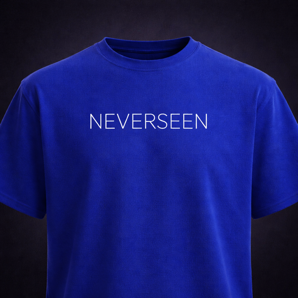 Unbothered Unaffected – Blue Oversized T-Shirt | NEVERSEEN®