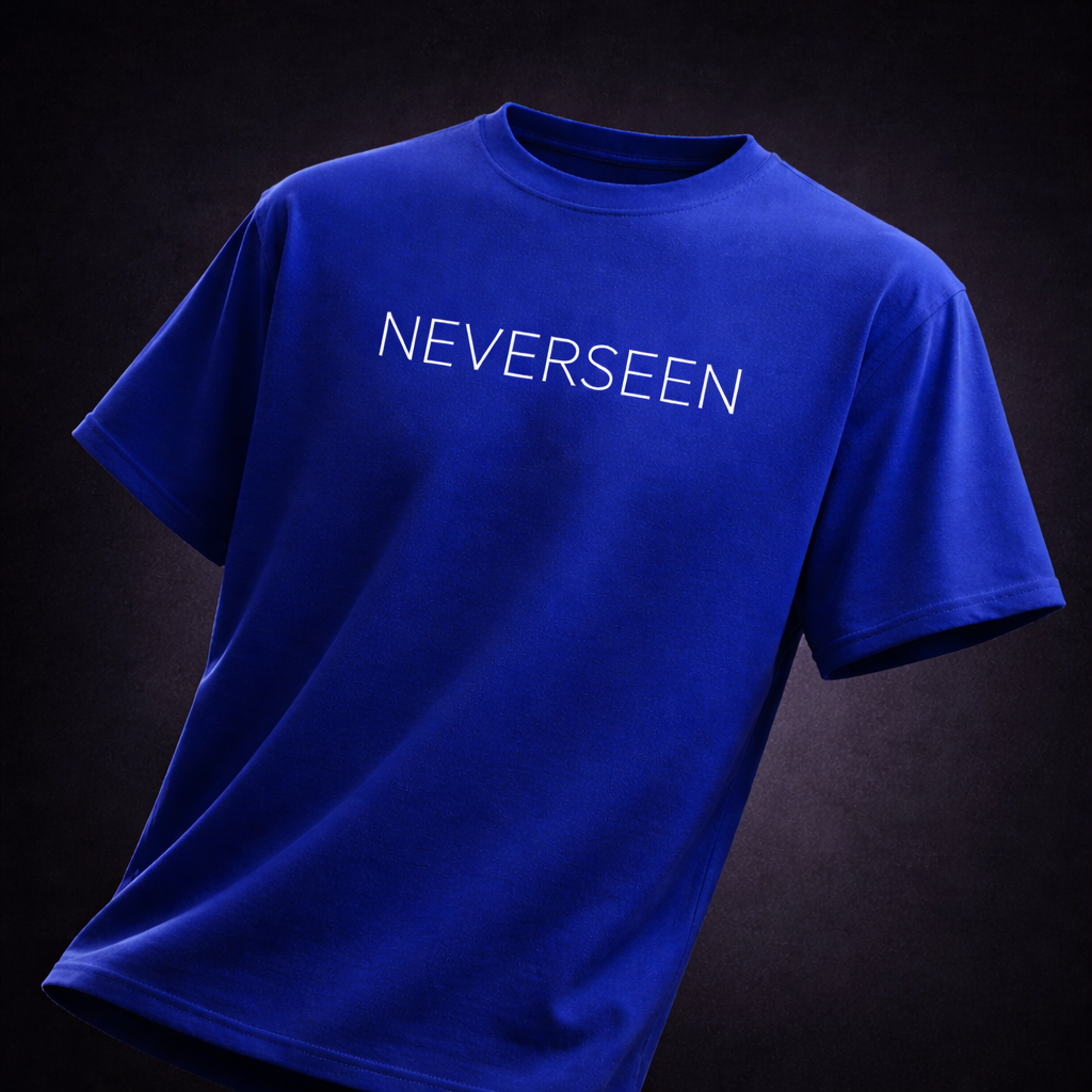 Unbothered Unaffected – Blue Oversized T-Shirt | NEVERSEEN®