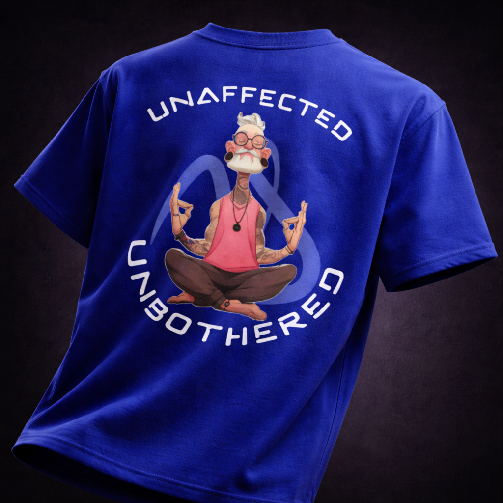 Unbothered Unaffected – Blue Oversized T-Shirt | NEVERSEEN®
