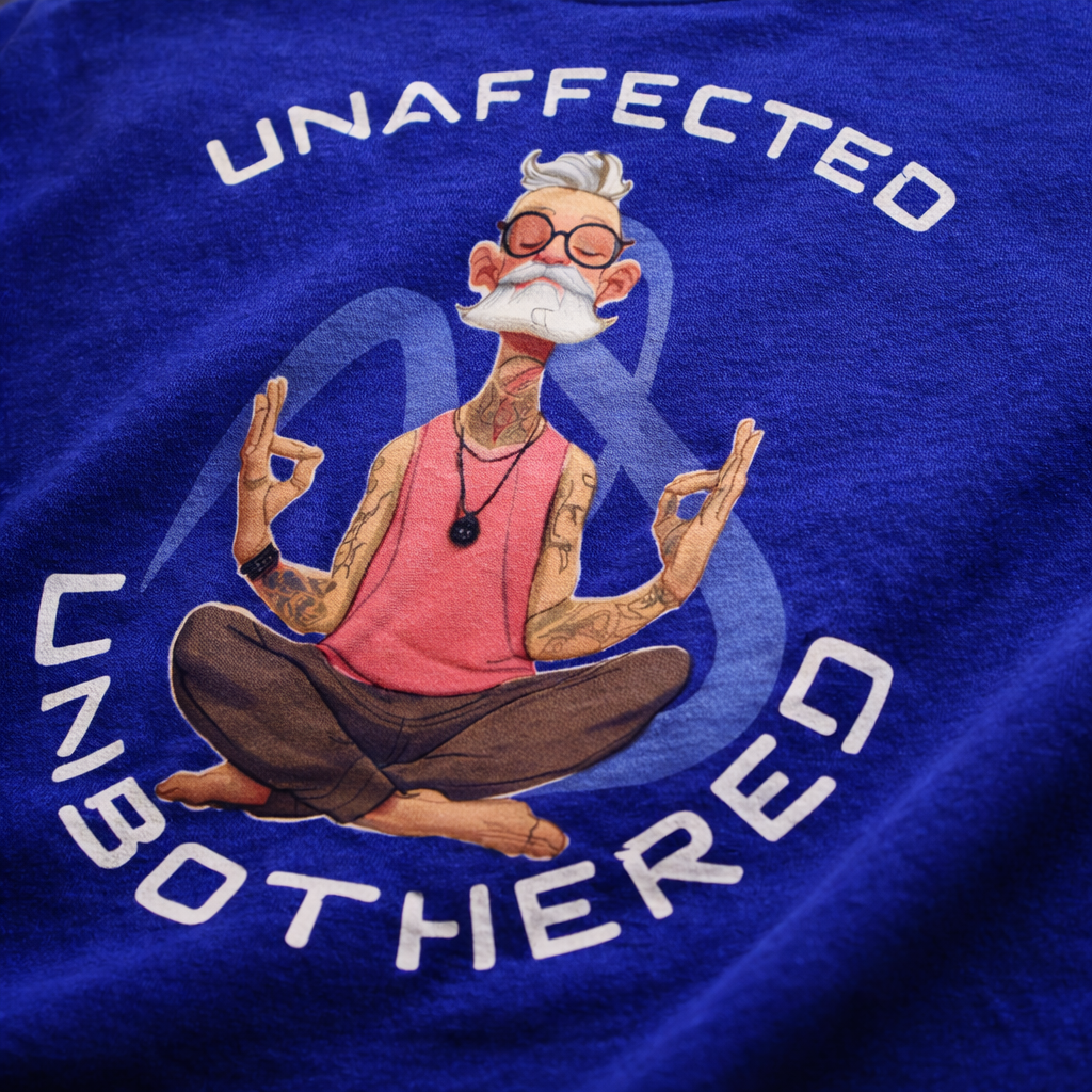 Unbothered Unaffected – Blue Oversized T-Shirt | NEVERSEEN®