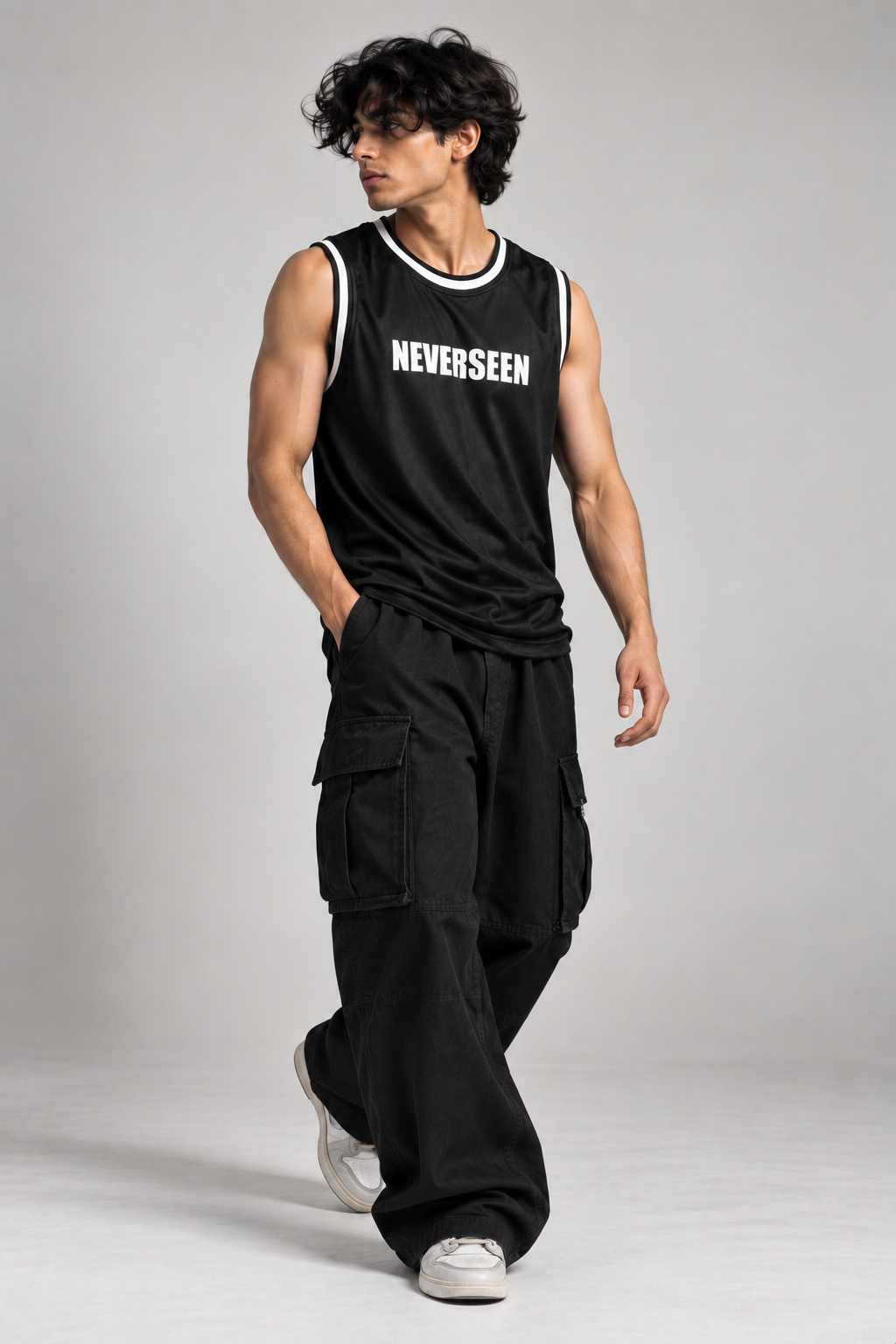 NEVERSEEN Black Sleeveless Jersey | Streetwear