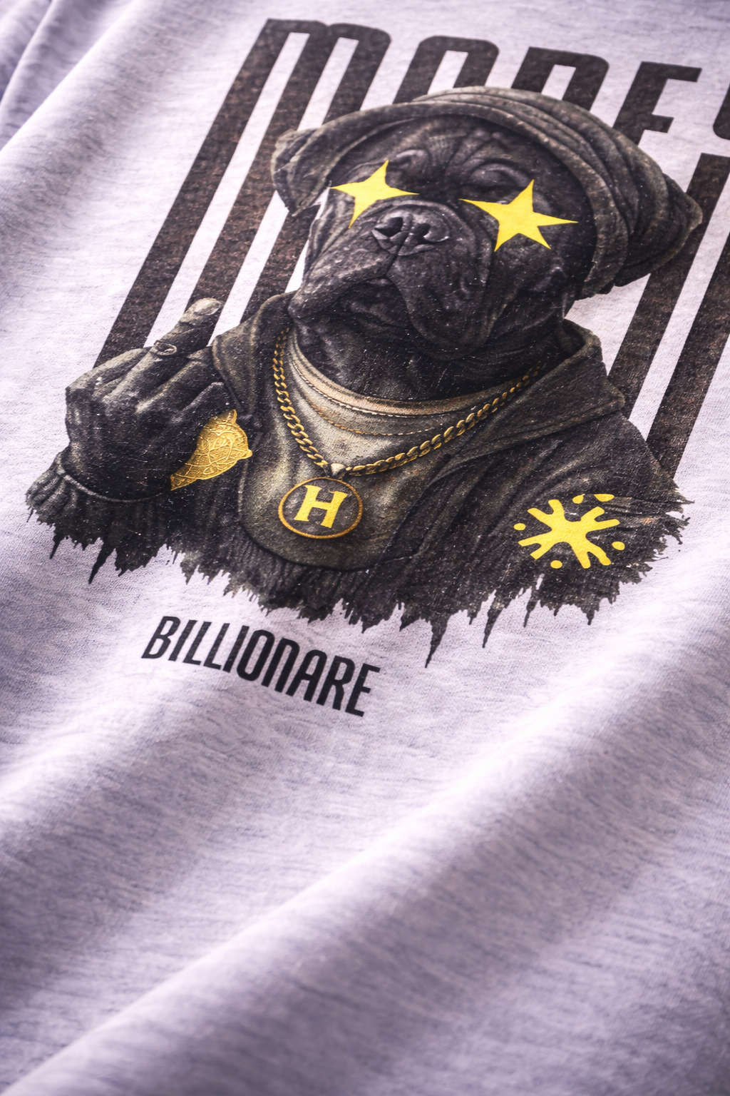 NEVERSEEN Grey "Money" Oversized Graphic T-shirt