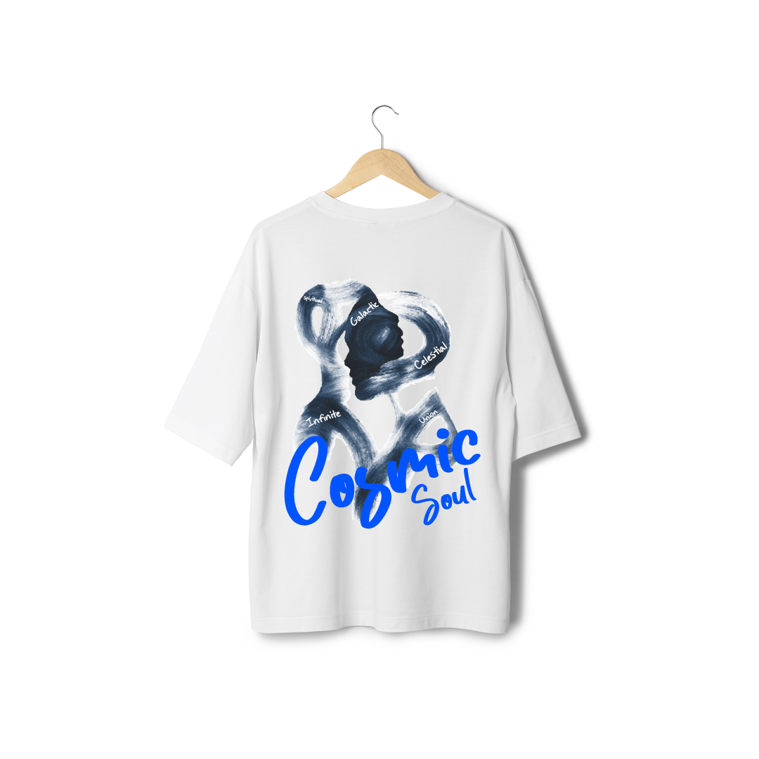 Cosmic Soul – White Oversized T-Shirt | NEVERSEEN®