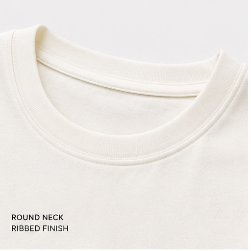 Women's Off White Crop Tee | 180 GSM Cotton Lycra | NEVERSEEN