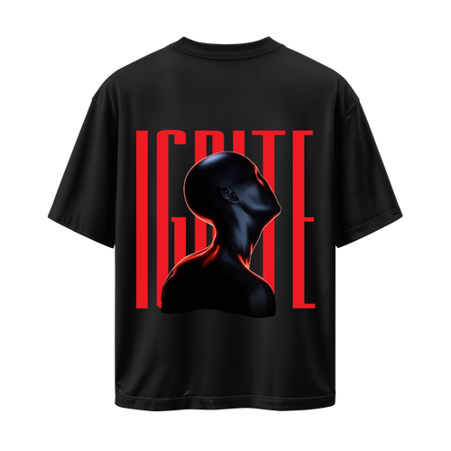 Ignite the Light Within – Oversized Black T-Shirt