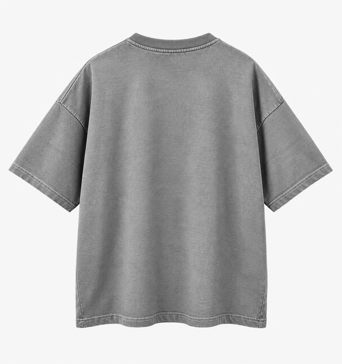 NEVERSEEN Washed Grey Oversized T-Shirt – Red Logo