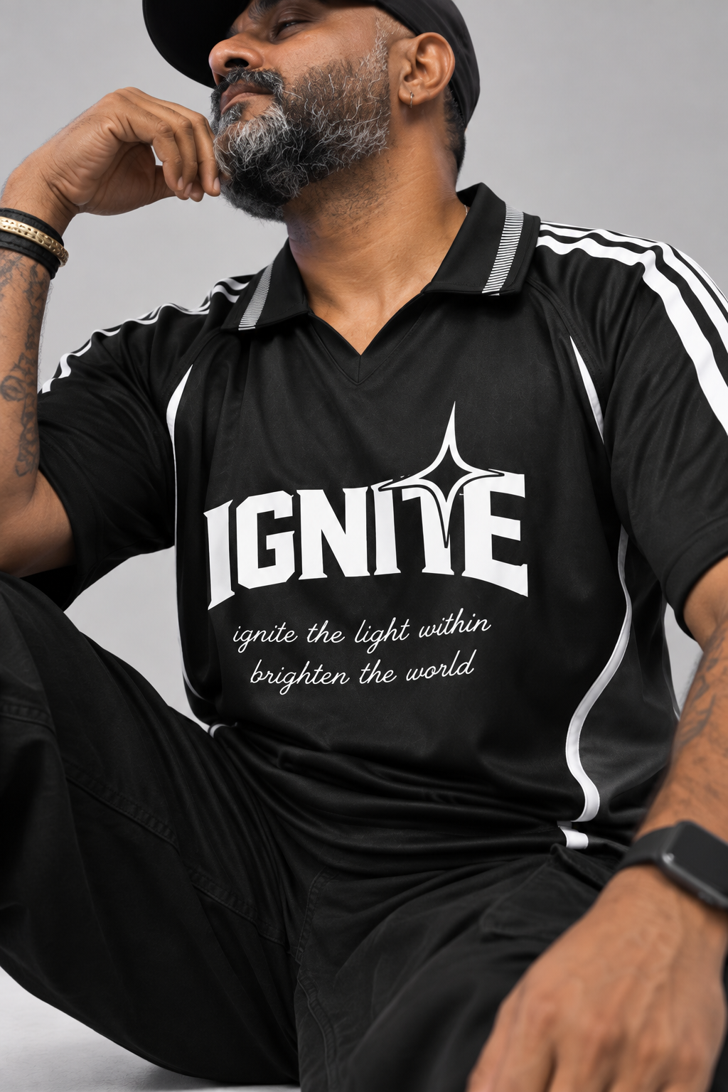 IGNITE Football Jersey – Black | NEVERSEEN