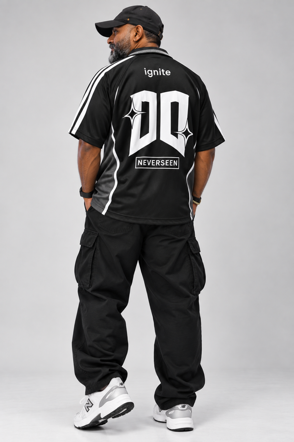 IGNITE Football Jersey – Black | NEVERSEEN