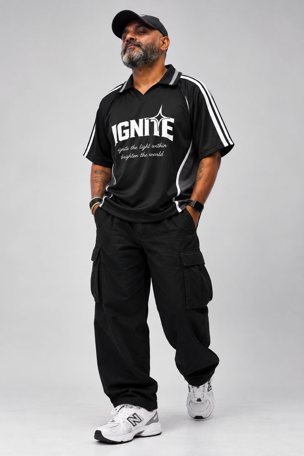 IGNITE Football Jersey – Black | NEVERSEEN