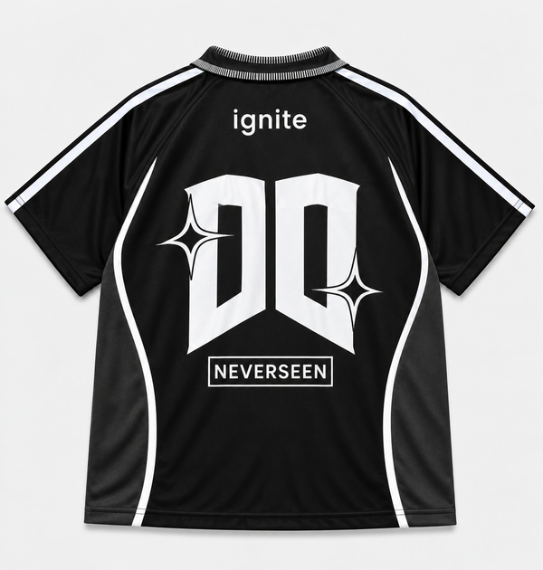 IGNITE Football Jersey – Black | NEVERSEEN