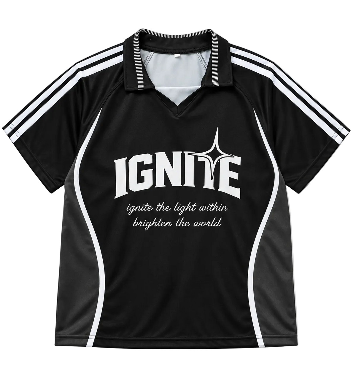 IGNITE Football Jersey – Black | NEVERSEEN