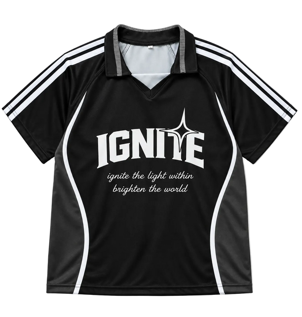 IGNITE Football Jersey – Black | NEVERSEEN