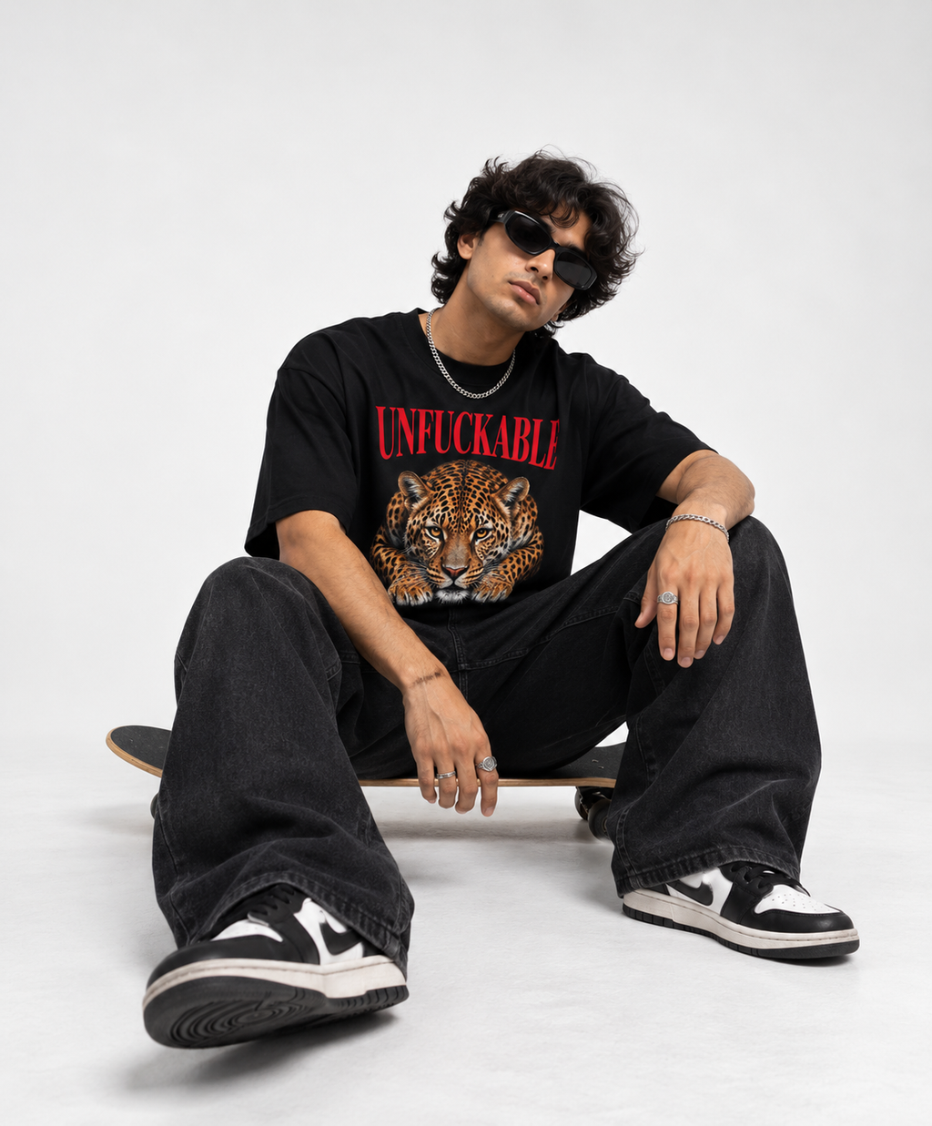 UNFUCKABLE Leopard Graphic T-Shirt | NEVERSEEN