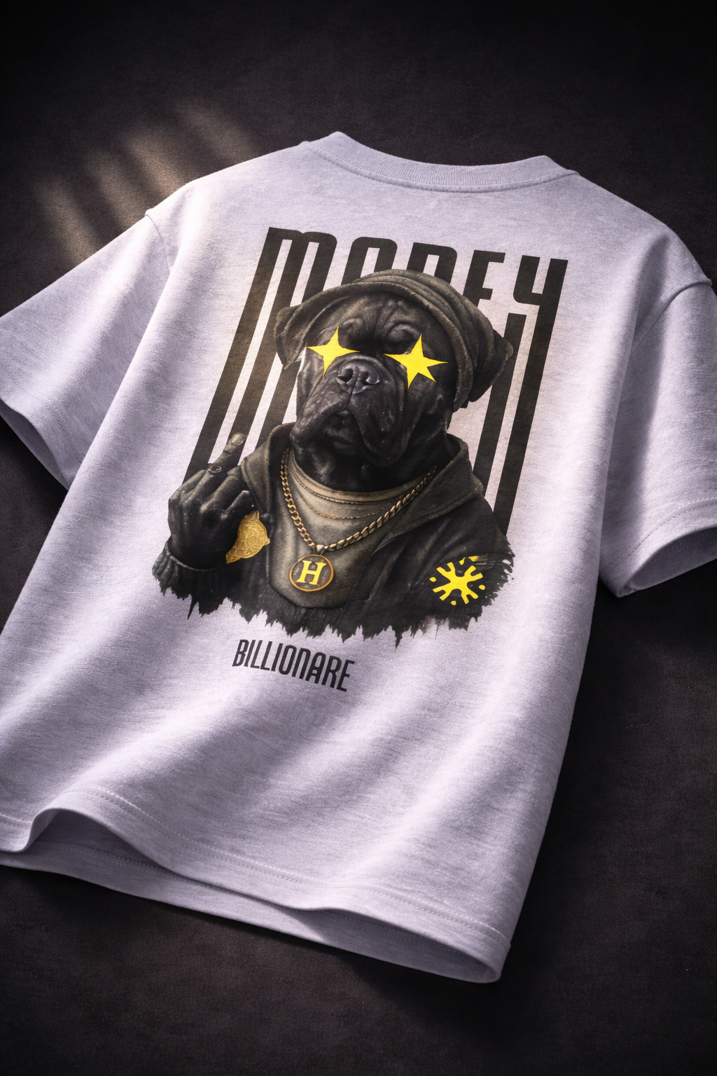 NEVERSEEN Grey "Money" Oversized Graphic T-shirt