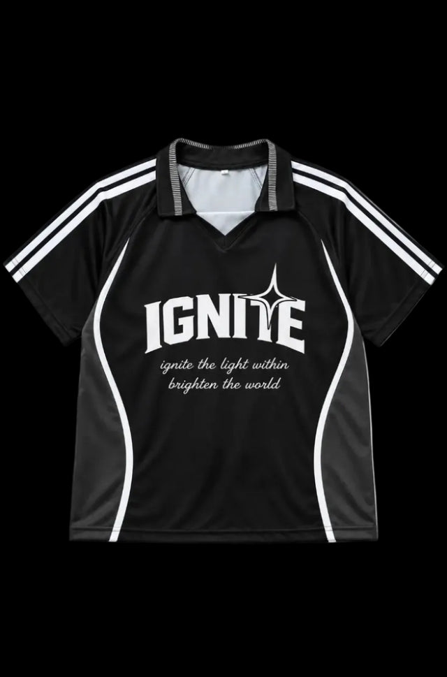 IGNITE Football Jersey – Black | NEVERSEEN