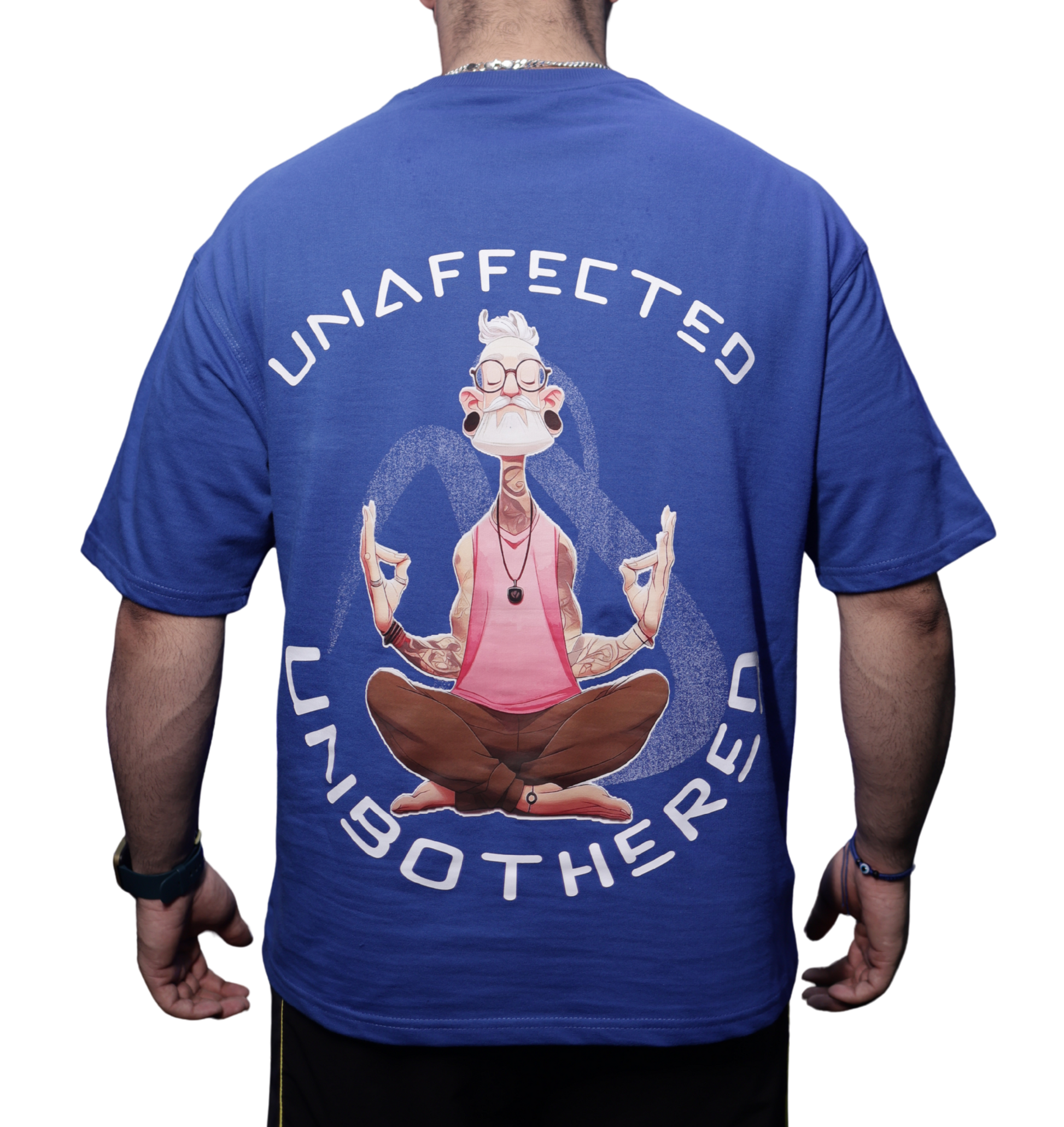 Unbothered Unaffected – Blue Oversized T-Shirt | NEVERSEEN®