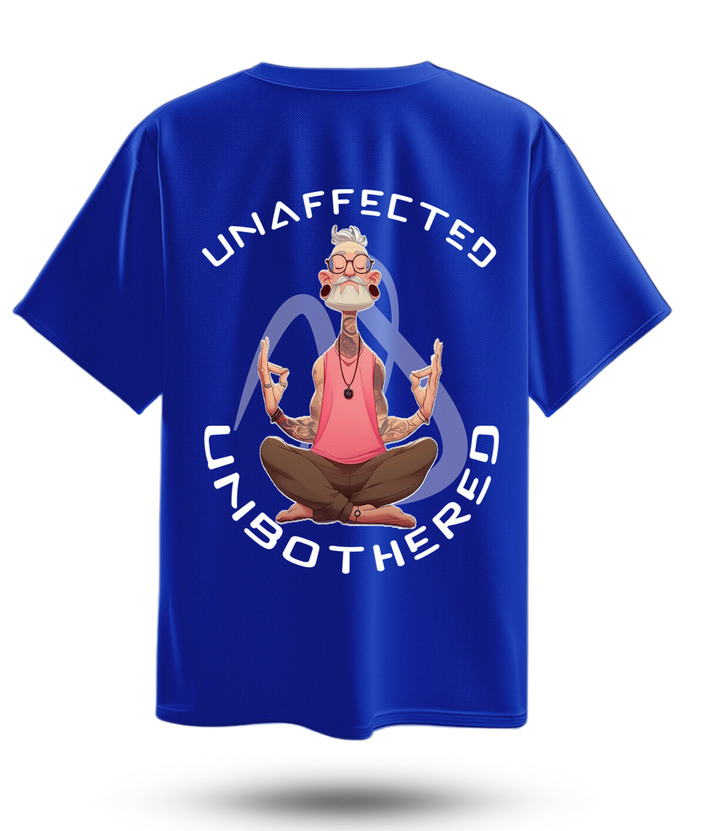 Unbothered Unaffected – Blue Oversized T-Shirt | NEVERSEEN®